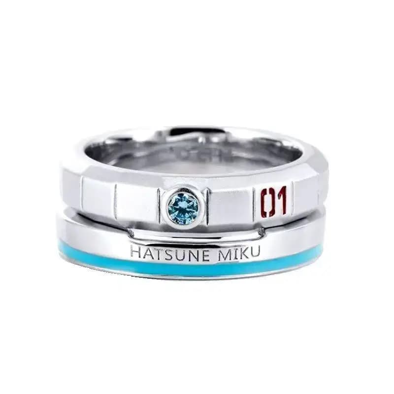 Hatsune Miku Ring combination necklace Jewelry Anime peripherals Pair Ring Fashion girl accessories birthday present