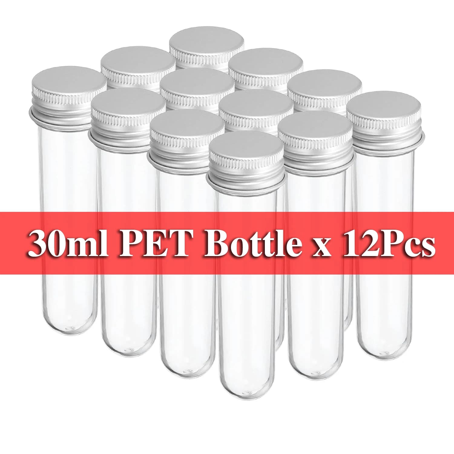 Provette trasparenti da 12 pezzi 110 x 25 mm con tappi Provette in plastica per campioni in plastica da 40 ml per provette di stoccaggio di sale da bagno di caramelle