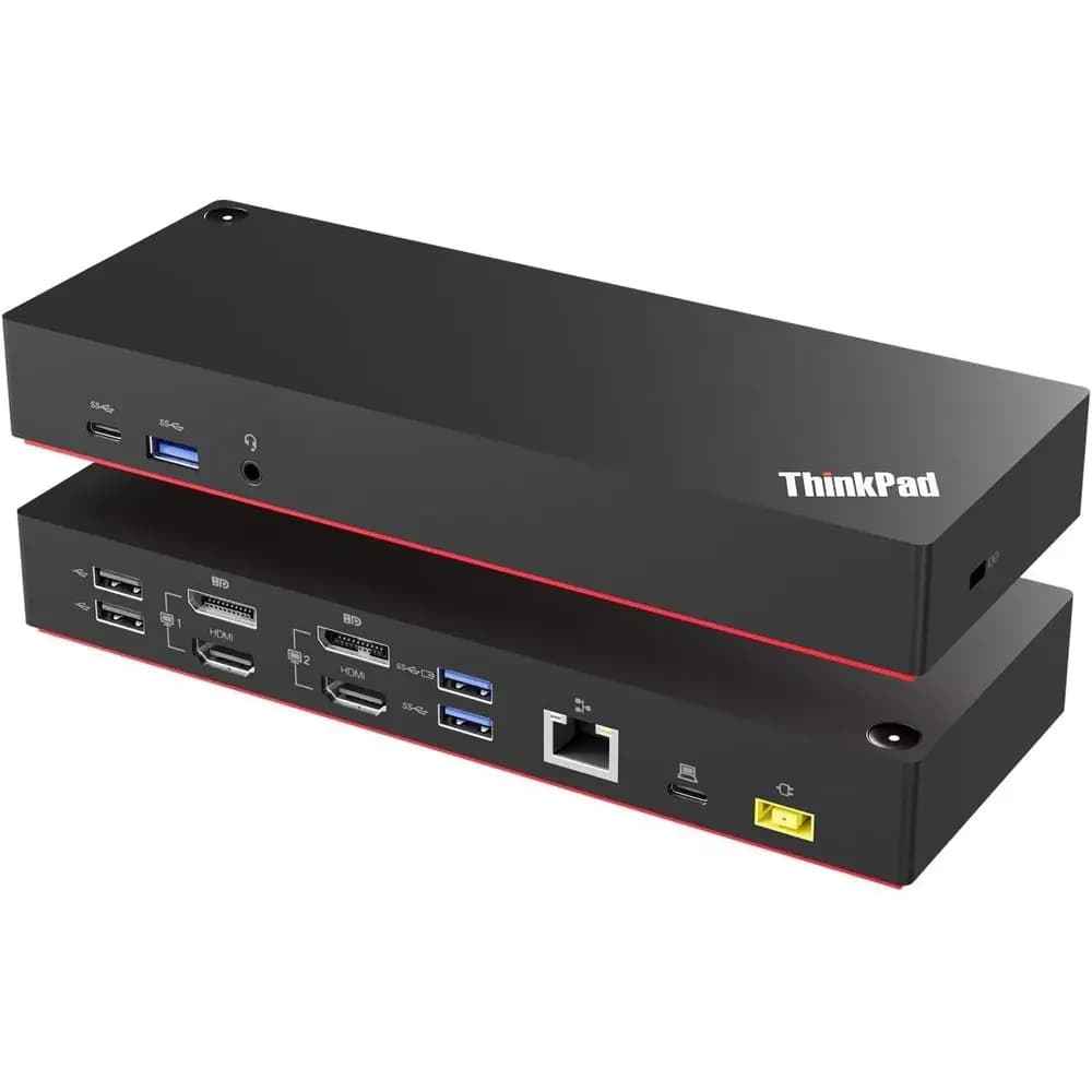 Adattatore USB-C a USB-A con Docking Station e Supporto per Doppio Monitor, Cavi HDMI 4K e DP Inclusi