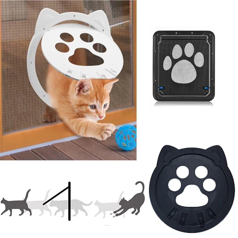 Porta con schermo per cani Porta con schermo per animali domestici con serratura, porta con schermo magnetico a chiusura automatica con funzione di bloccaggio, robusta porta con schermo per cani