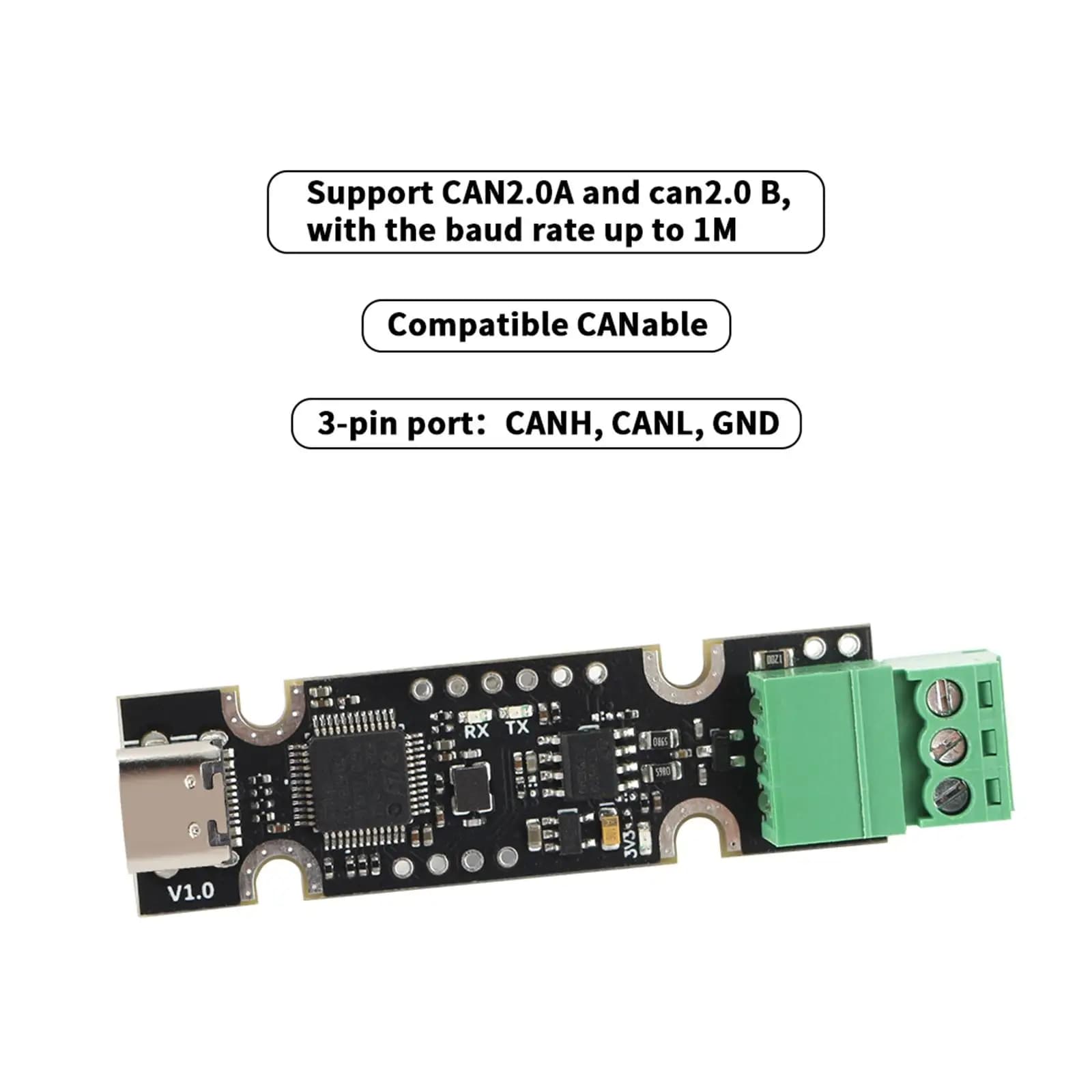 Accessorio scheda adattatore da USB a Can Parti della stampante 3D V1.0 per candele