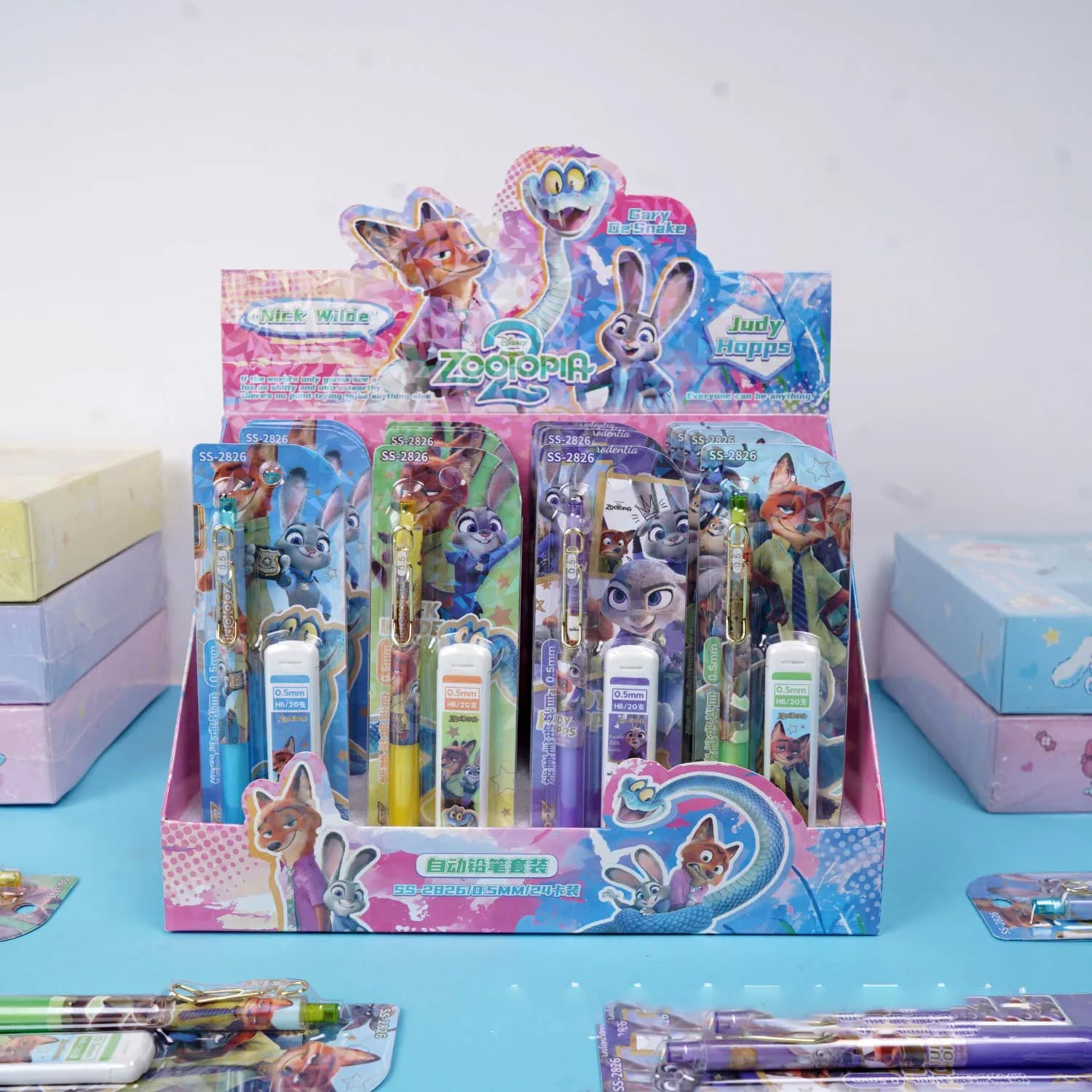 Zootopia 2 Automatic Pencil Set 0.5 Cartoon With Cartoon With Refill Judy Nick Cute Stationery Pen Student Back-To-School Gift