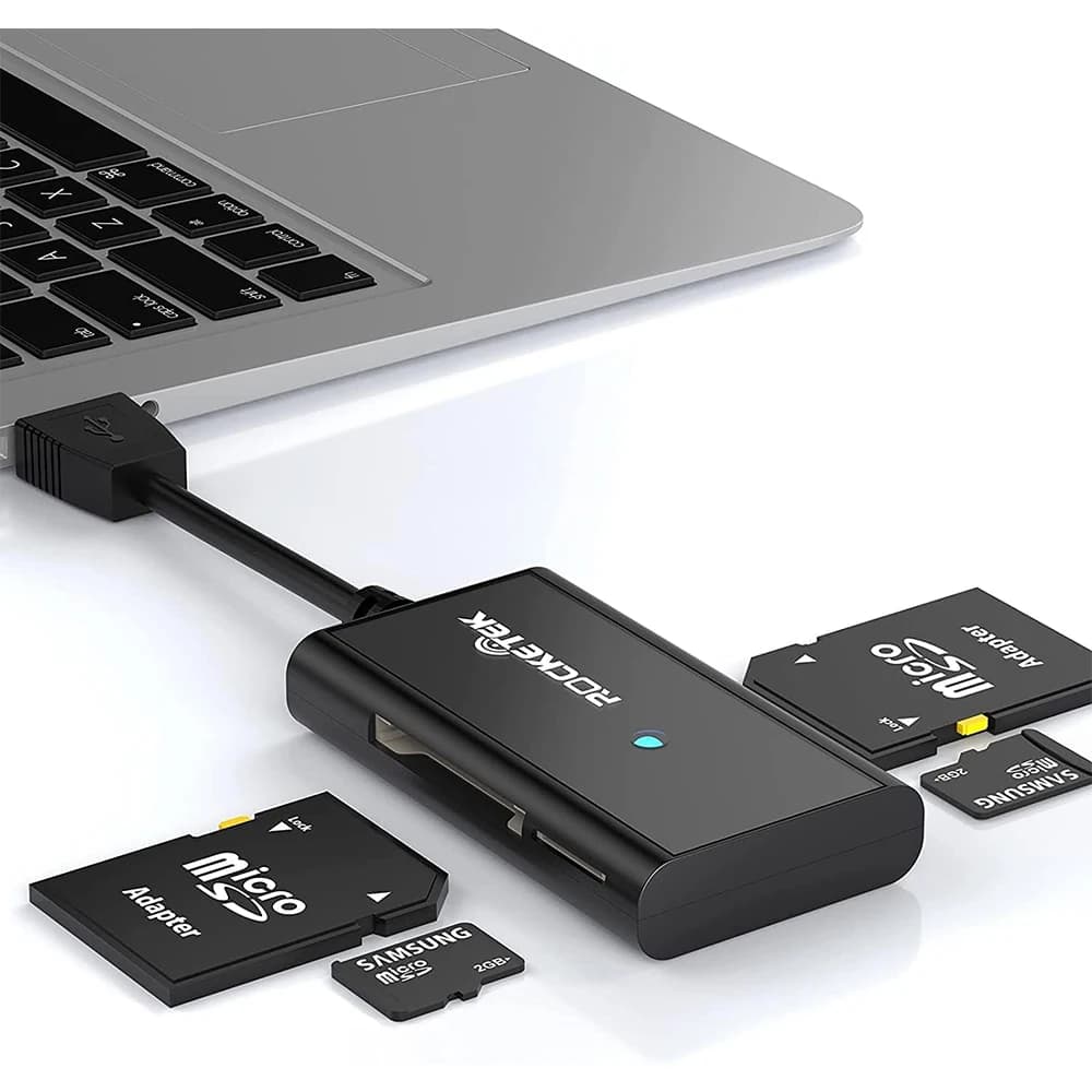 USB 3.0 Micro SD/TF Card Reader, 4-in-1 Memory Adapter – Supports SD/Micro SD/TF/SDHC/SDXC/MS/MSXC/MMC