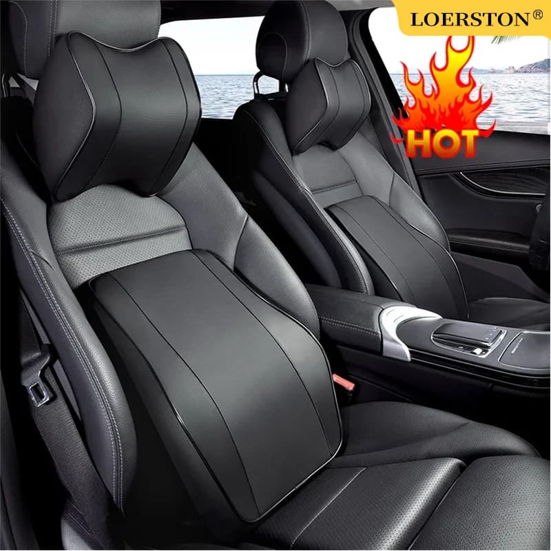 Poggiatesta per collo auto cuscino per poggiatesta cuscino per supporto per la testa cuscino per auto in Memory Foam traspirante protezione a rimbalzo lento cuscino lombare per auto universale