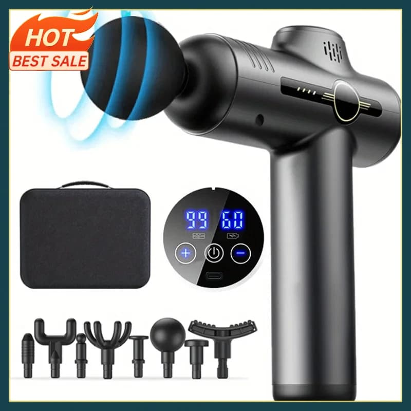 Massage Gun Fascia Deep Muscle Relax Body Neck Massager Electric Fitness Equipment Noise Reduction Male Female