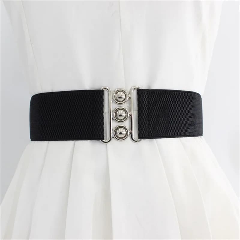 Fashion Korean Style Buckle Elastic Wide Belt Wide Cummerbund Strap Belt Waist Female Women Accessories Solid Color