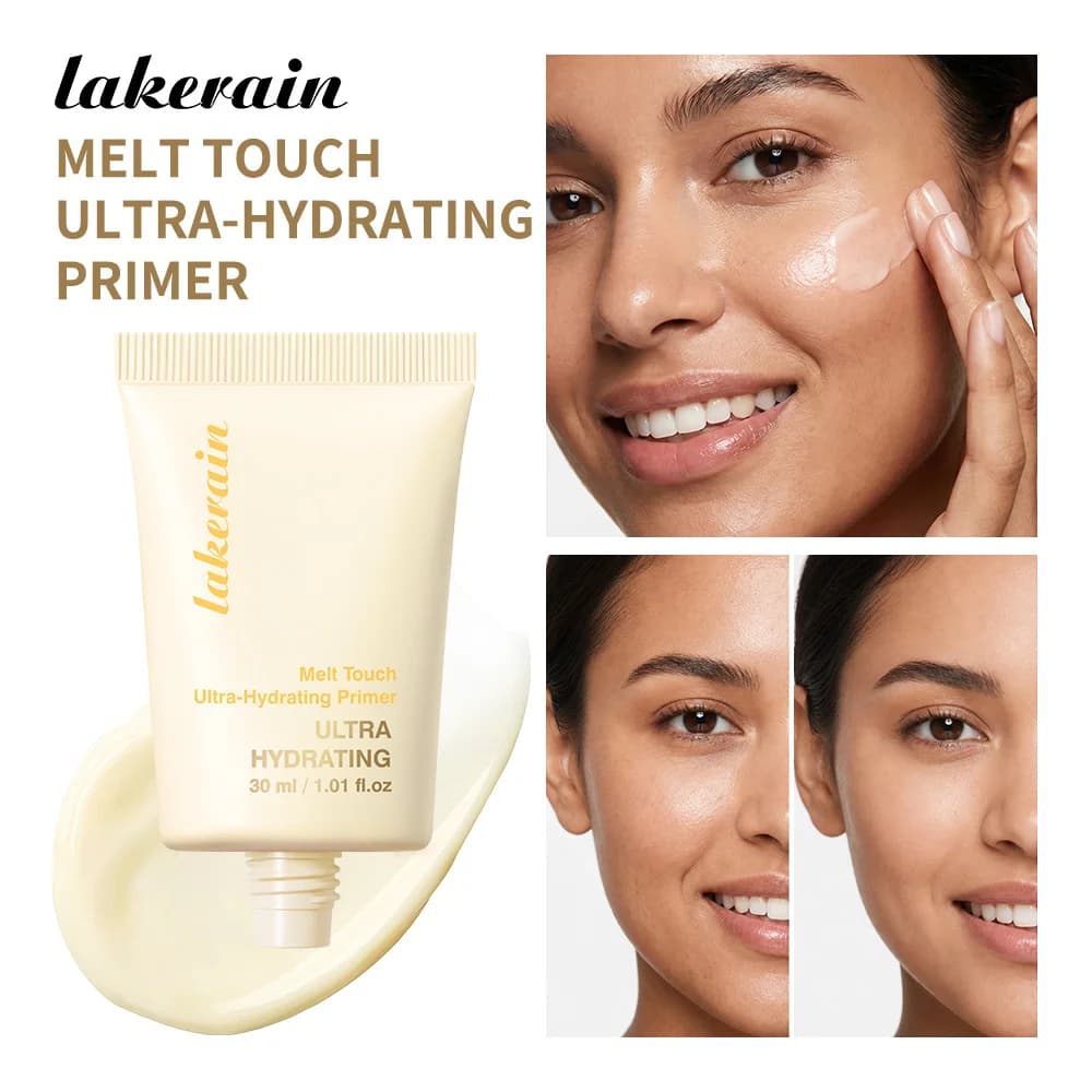 Butter Moisturising Primer Correct Rough Pore Deep Hydration Dewy Glass Effect Base Makeup Primer，Moisturizer，Serum 3-in-1 Base