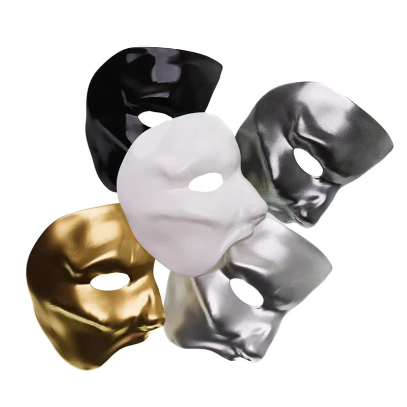 Maschera di Halloween Ispirata a Fantasma dell'Opera, Maschera Vintage Veneziana per Carnevale, Festival, Bar e Spettacoli Teatrali
