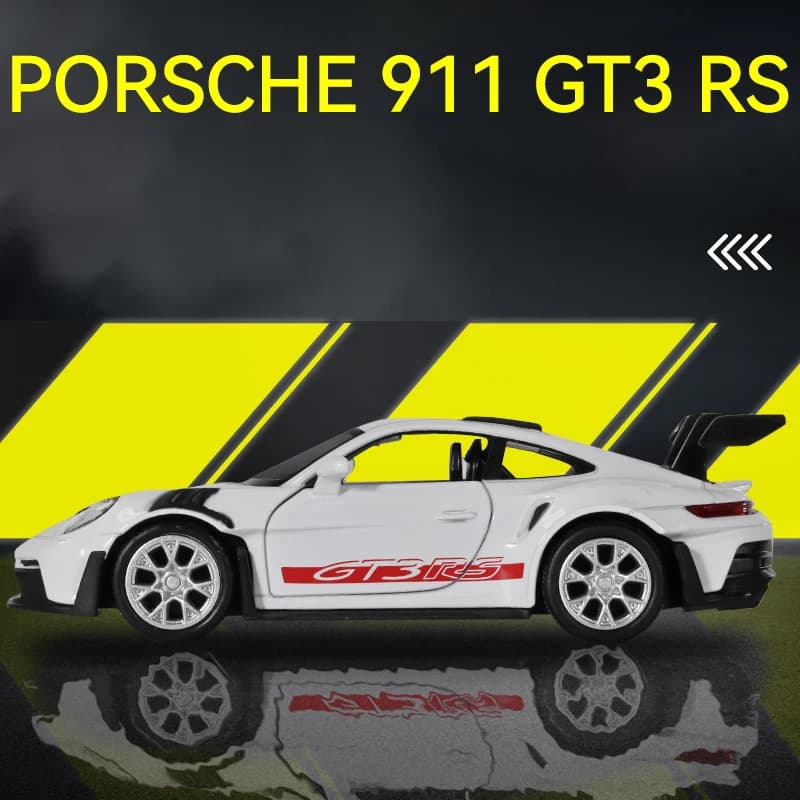 MAKEDA Modellini Auto in Scala 1/36 Porsche 911 GT3 RS, Veicoli Sportivi da Corsa in Lega, Giocattoli in Metallo, Collezione di Simulazioni