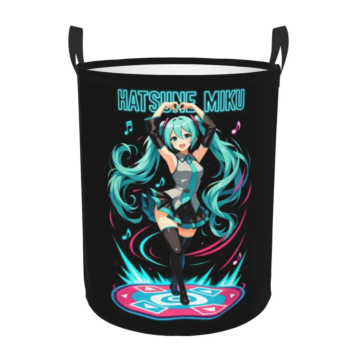 Cesto per Bucato Vocaloid Anime H-Hatsune M-Miku, Pieghevole, Kawaii, per Ragazze, Contenitore per Vestiti, Borsa per Conservazione Domestica