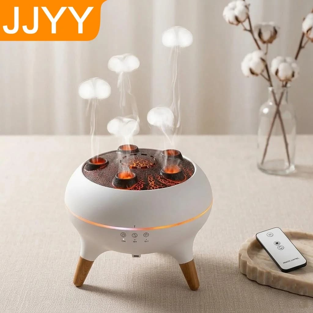 Diffusore Umidificatore Aromaterapico Silenzioso Ultra Silenzioso 28dB con Spegnimento Automatico e Luci LED a 7 Colori per Arredamento Camera da Letto