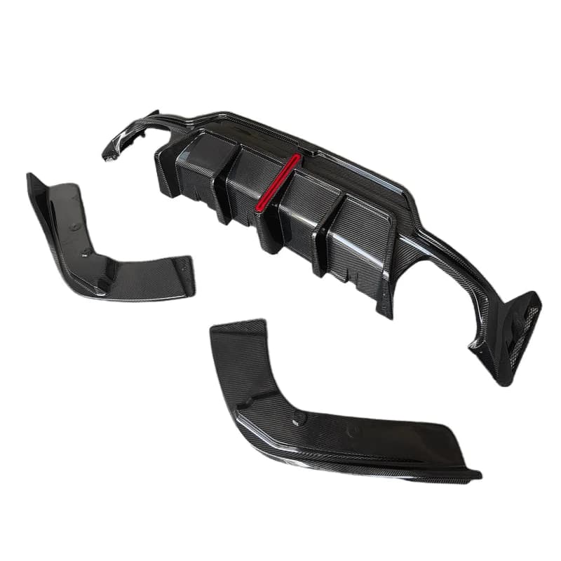 Diffusore Posteriore in Vera Fibra di Carbonio Stile A per Nuova Serie 3 BMW G20 G28, Kit Carrozzeria