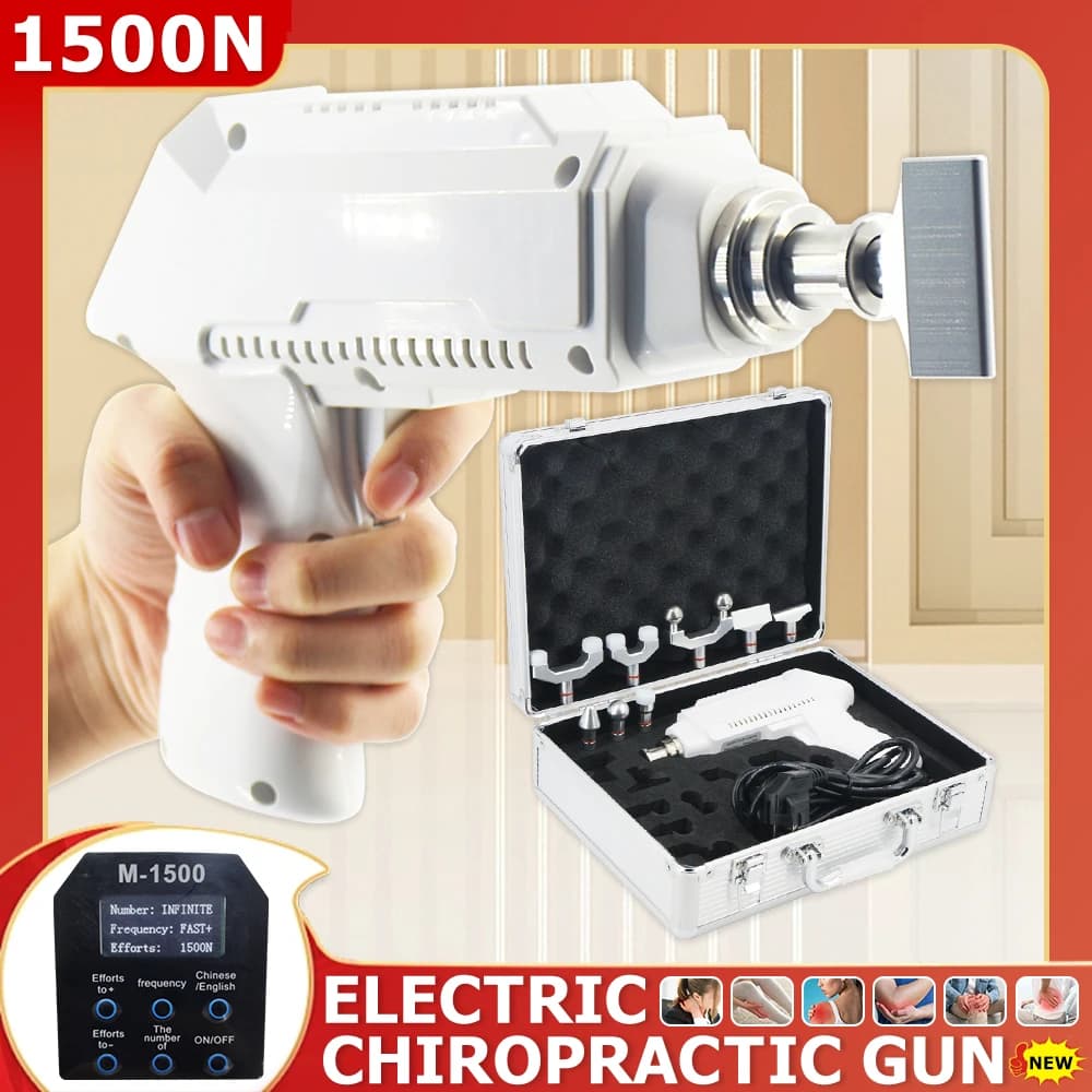 1500N Electric Correction Gun Adjustable portable instrument for spine Impulse of spine Cervical massager Chiropractic adjustment tools