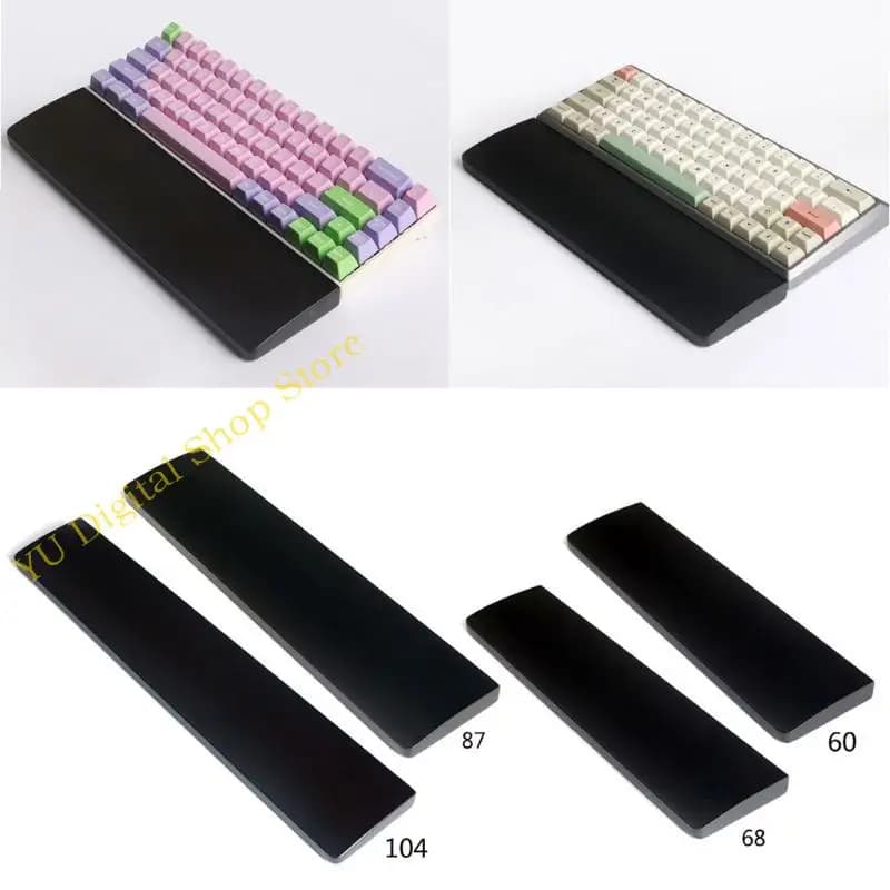 96BA Keyboard Mechanical Accessorio in legno Resto Resto Regalo per amici Black Anti Slip Polves per protezione Pad Durevole