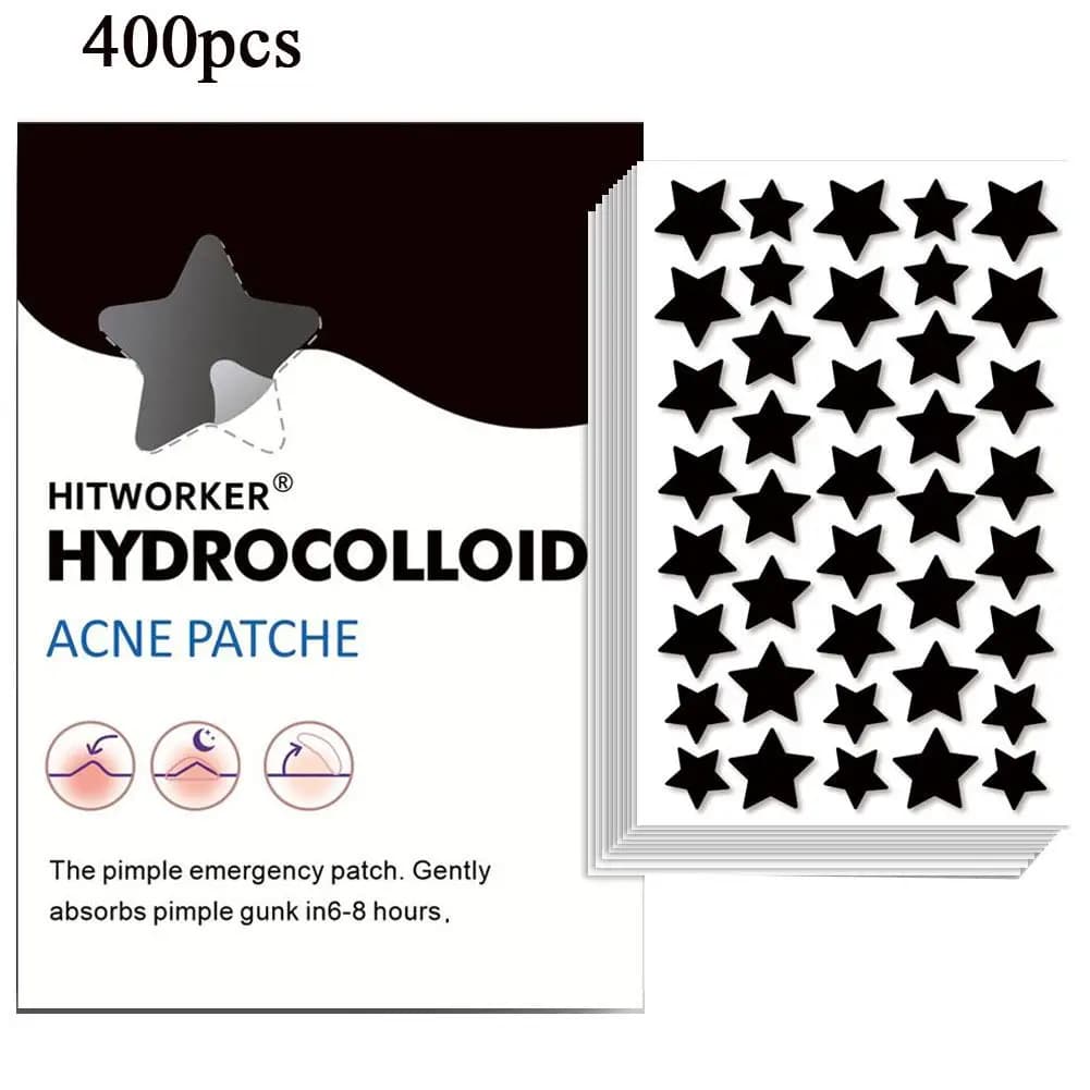 Confezione da 200/400 cerotti anti-acne a forma di stella multicolore, cerotti per acne facciale, cerotti coprenti per acne e brufoli, ultra efficaci