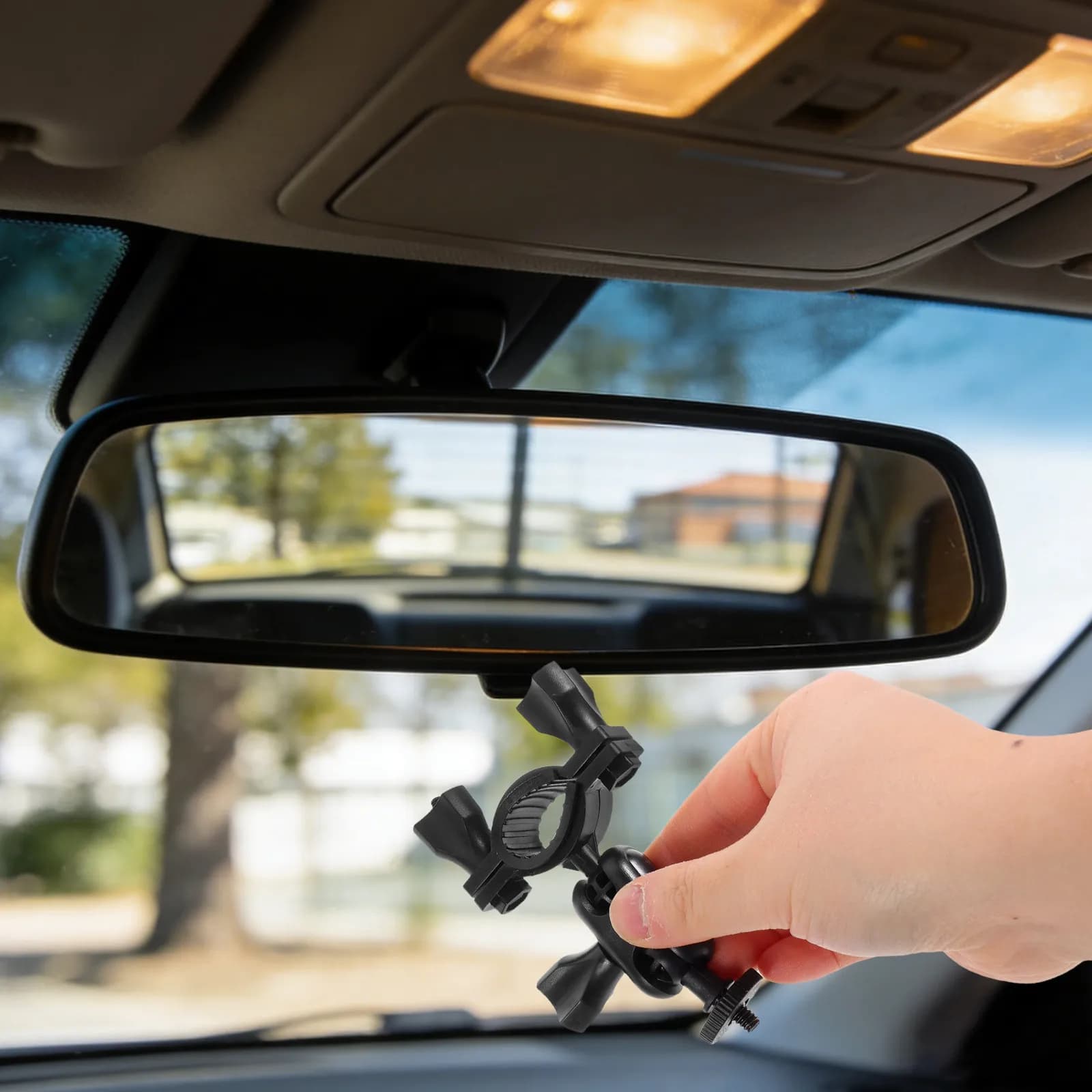 Dashcam Rear Mirror Mount Adjustable Bracket Arm for Car Rearview Camera Holder Wide Compatibility Quick Removal Driving