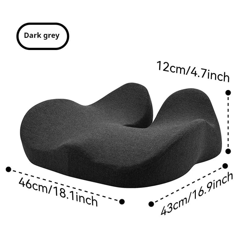 Cuscino Ergonomico in Memory Foam per Sedie da Ufficio - Imbottitura Resistente con Rivestimento Rimovibile, Ideale per la Parte Bassa della Schiena