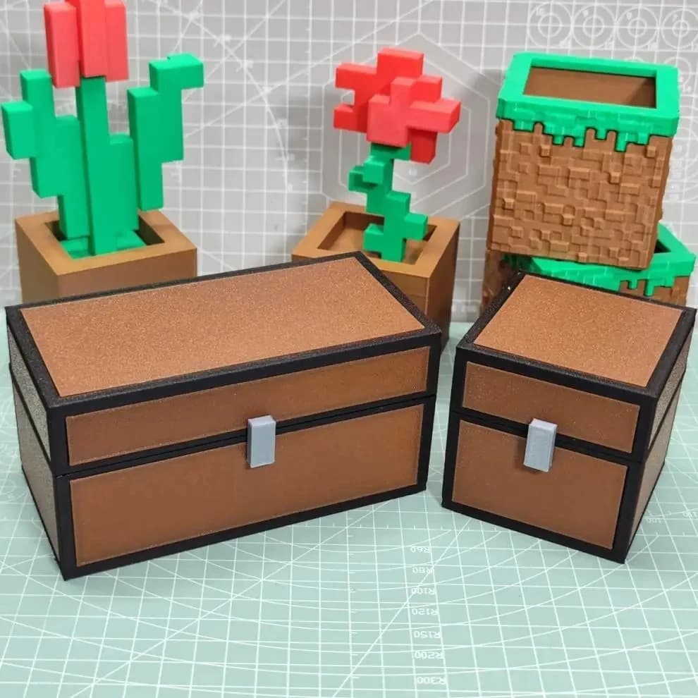 Scatola portaoggetti magnetica MC, organizer per gioielli a pixel, mini custodia per giocattoli e ciondoli, decorazione da scrivania in stile blocco, per fan di giochi Sandbox