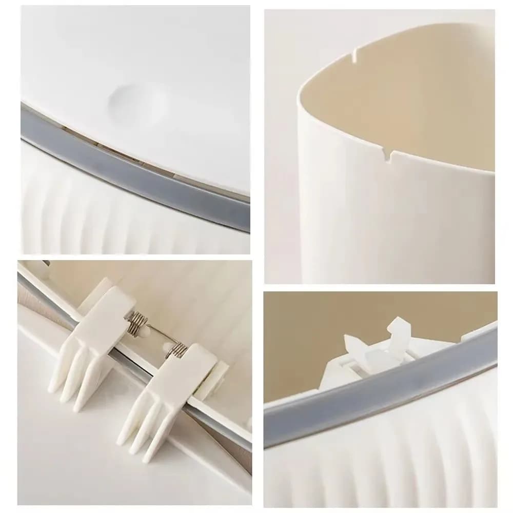 Con coperchio pattumiera da tavolo dentro/esterno doppi botti plastica durevole bidone della spazzatura organizzatore scrivania scatola di immagazzinaggio camera da letto ufficio