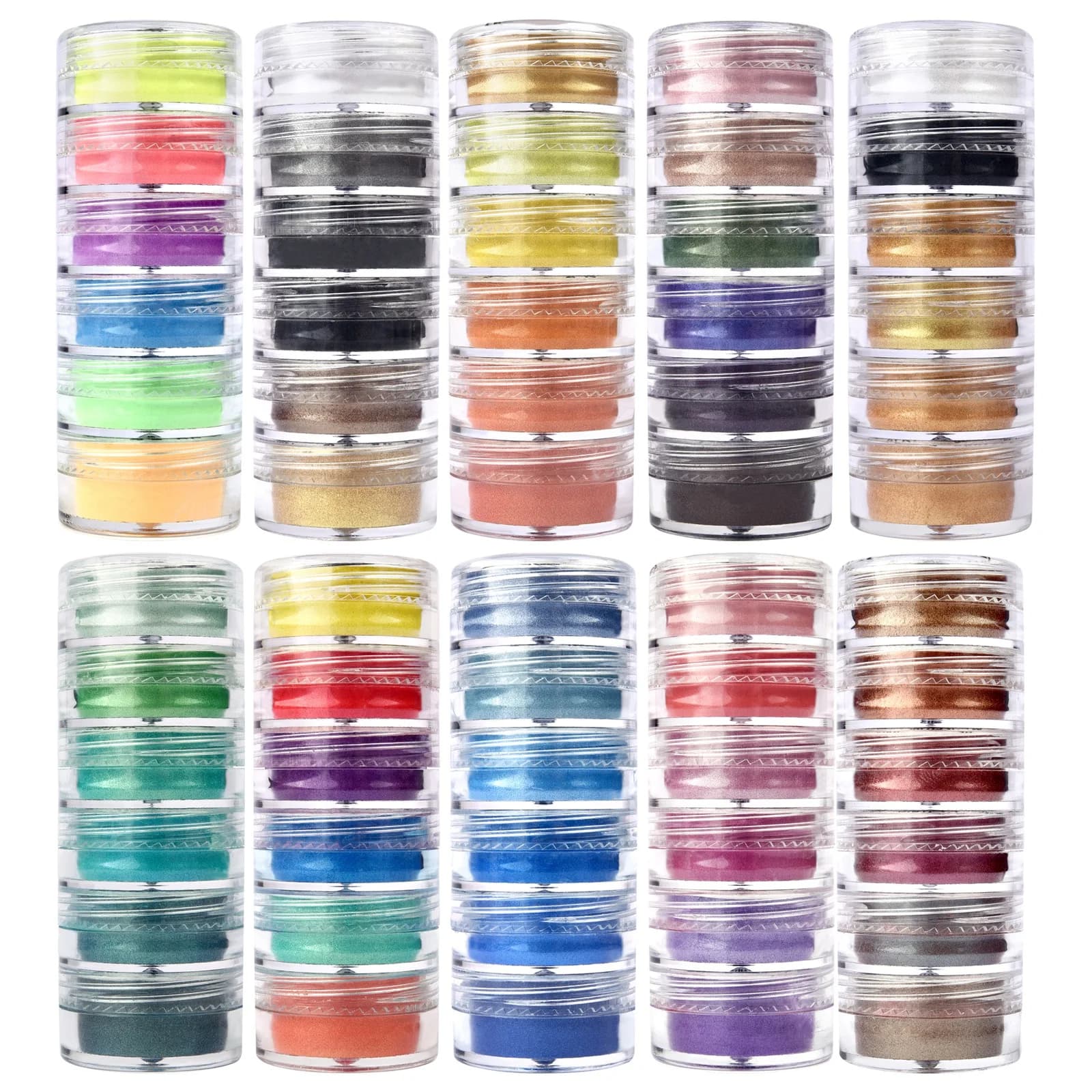 6 colori/set polvere perlescente pigmento in resina polvere minerale di mica naturale fai da te resina epossidica colorante creazione di gioielli forniture per il trucco