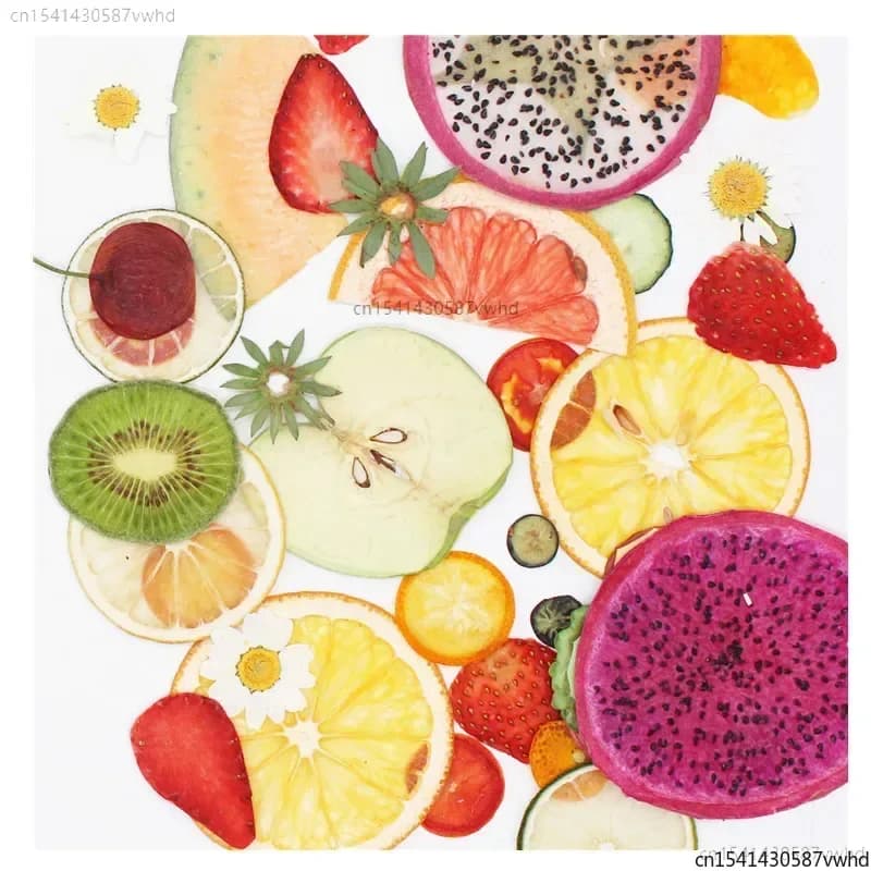 Dried Pressed Fruit Vegetable Slice Plant Herbarium For Jewelry Postcard Invitation Card Phone Case Bookmark Candle Bookmark DIY
