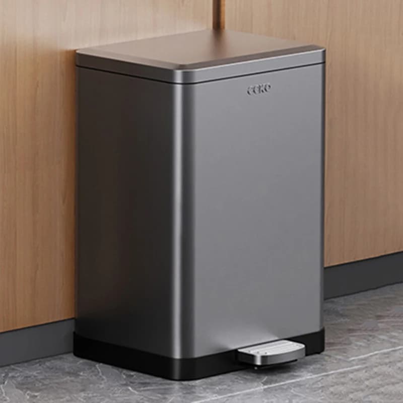 Bidoni per rifiuti domestici Cestino per rifiuti in acciaio inossidabile Cestino per rifiuti da cucina Contenitore per rifiuti antiodore Cestino per rifiuti per ufficio con pedale