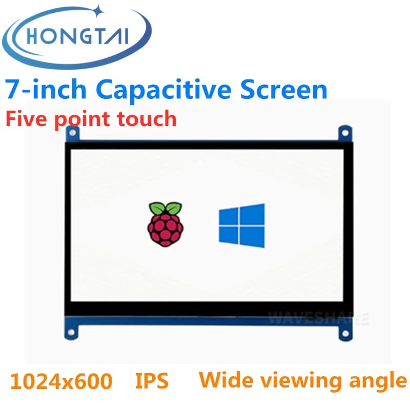 Raspberry Pi 5/4a generazione B 3B + Schermo da 7 pollici Touchscreen tipo C Schermo IPS HDMI LCD ultra trasparente Spedizione gratuita