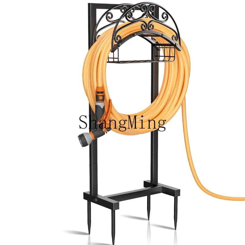 Supporto per tubo dell'acqua da giardino FG Gancio per tubo flessibile in metallo Supporto per tubo dell'acqua rimovibile per esterni Spina di terra Gancio indipendente