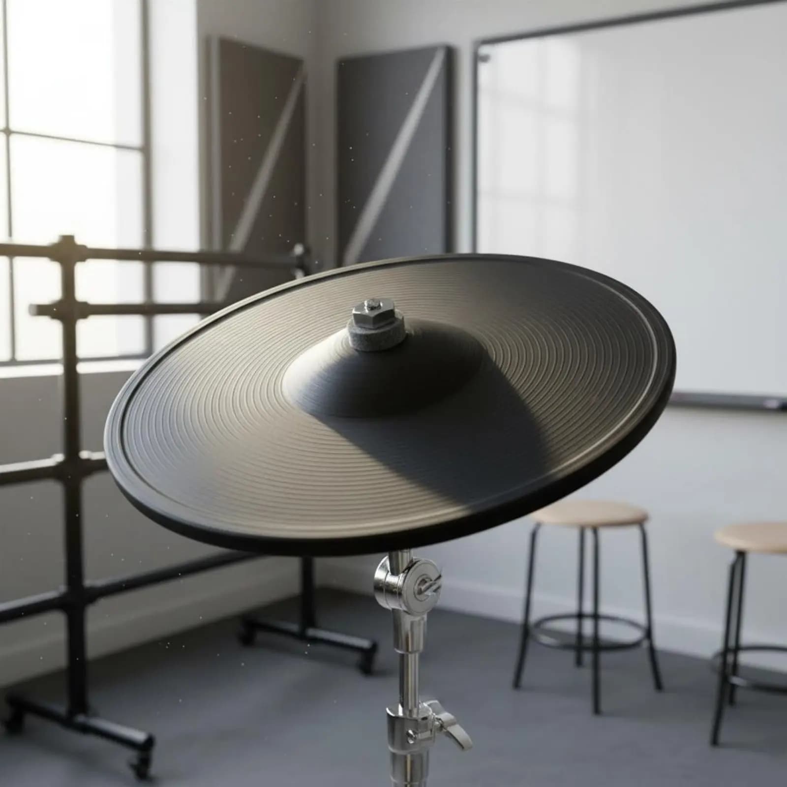 Piatto Elettronico da 12 Pollici Facile da Installare, Accessorio per Batteria Elettrica, Costruzione in Metallo Antiscivolo