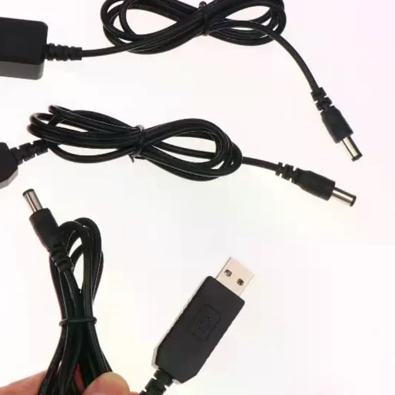 Set Cavo Convertitore USB da 5V a 12V per Router WiFi, Modem, Ventilatore, Connettore 5.5*2.1mm da WiFi a Powerbank
