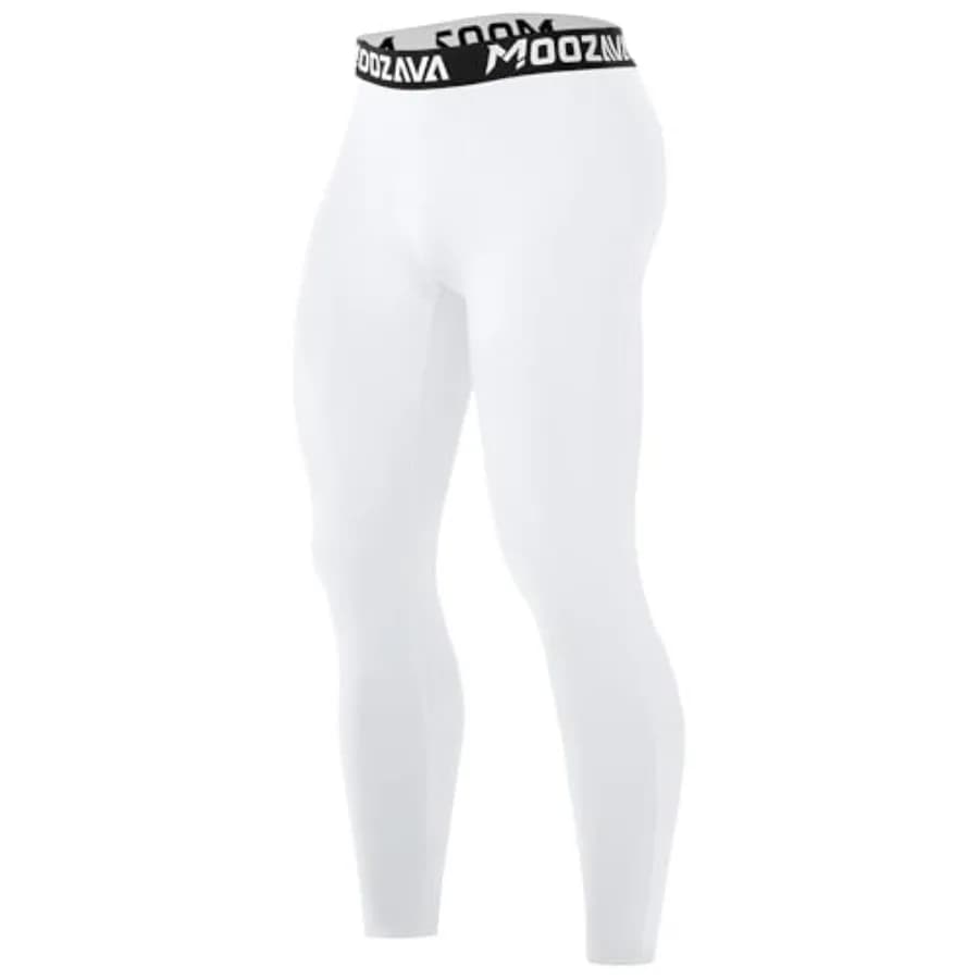 Pantaloni a Compressione da Uomo Moozava, Leggings da Corsa in Spandex, Pantaloni Aderenti per Palestra, Strato Base Sportivo per Ciclismo, Calcio e Football