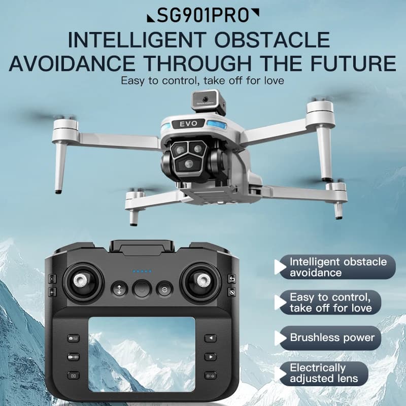 SG901 PRO Drone con telecamera HD FPV Brushless per evitare ostacoli telecomando con schermo pieghevole RC Quadcopter giocattoli per bambini