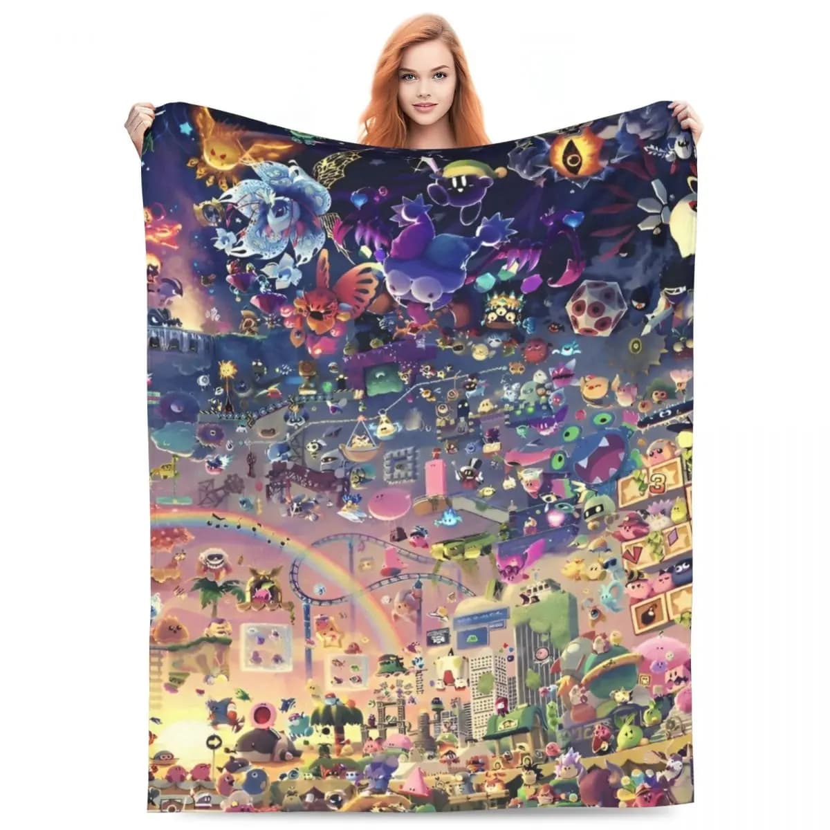 Cookie Run Kingdom Fleece Throw Blankets Action Gacha Game Blanket for Bed Couch Super Warm Bedding Throws