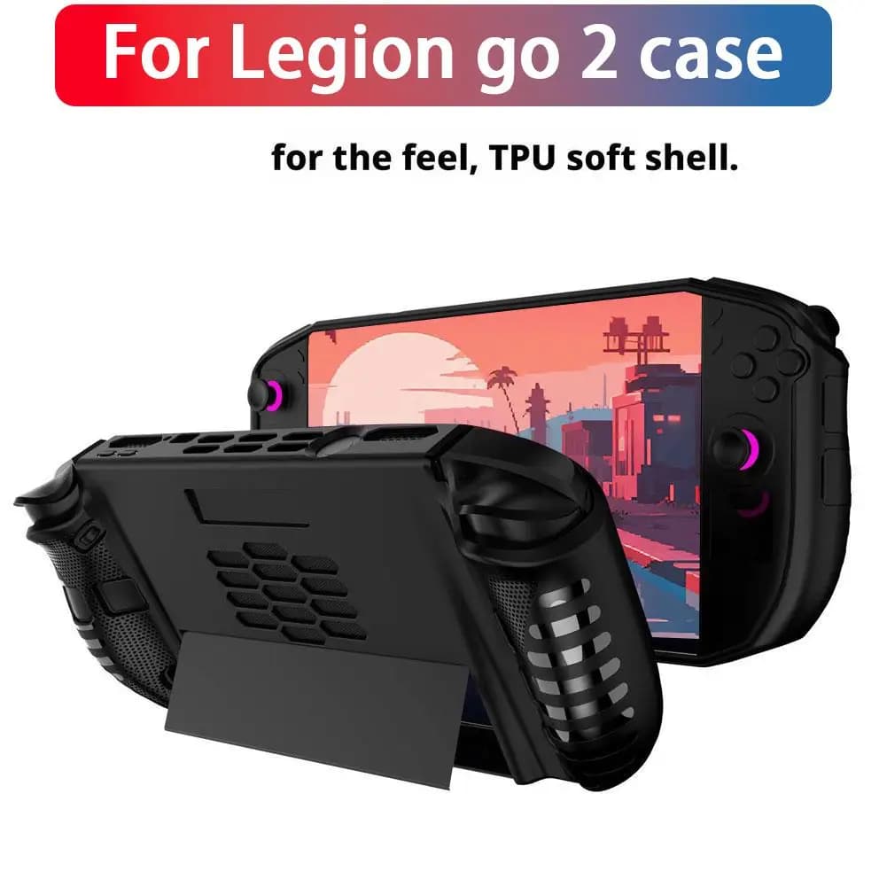 Per custodia in TPU Lenovo Legion Go 2, copertura protettiva morbida e flessibile, accessori per giochi in pelle per console di gioco con maniglia portatile