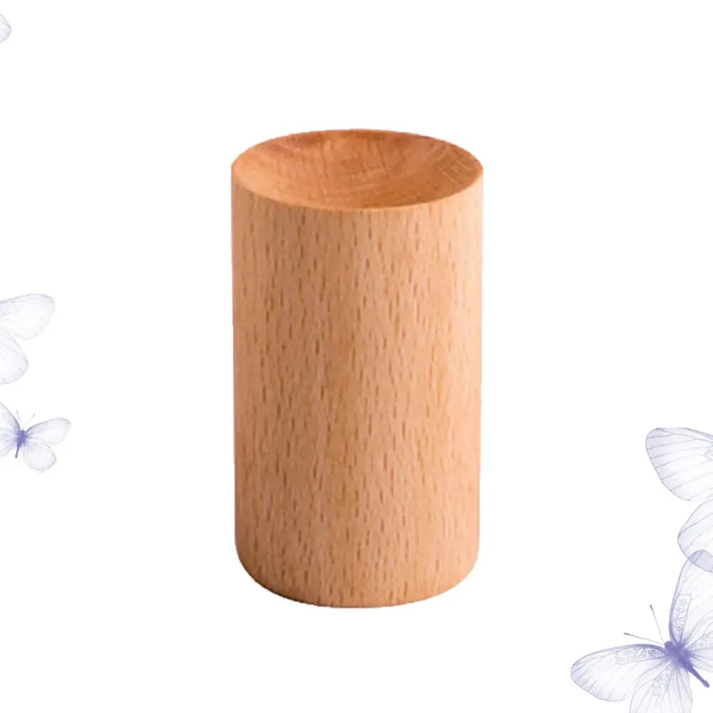 Essential Oil Wooden Diffuser Holder with Groove Design for Long-Lasting Aroma Portable Natural Elm Wood Scent Spreader for Car