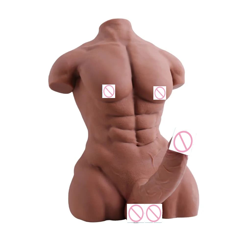 Masturbatore a forma di fallo femminile, modello maschile europeo e americano di grandi dimensioni, bambola solida, accessorio erotico per orgasmo, giocattolo per adulti.