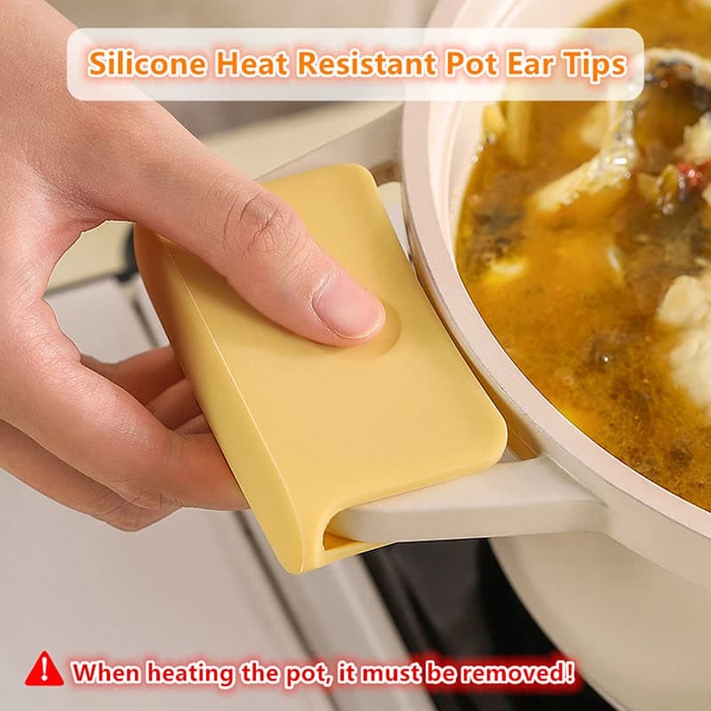 2 Pieces Covers Silicone Handle Anti-coating, Non-slip and Heat Resistant, for Plates and Cast Iron Pens