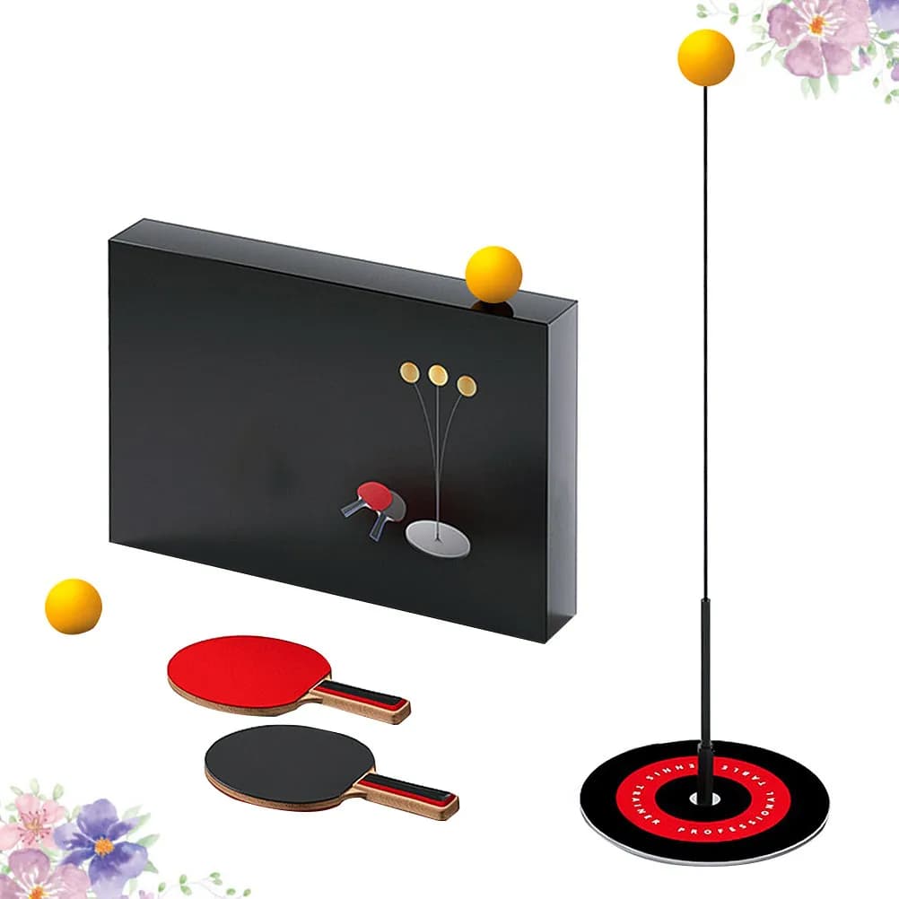 Premium Table Tennis Training Set, Indoor and Outdoor Practice Tool for Adults of All Levels, Rotation Control Rackets Set