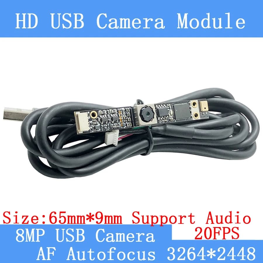 USB Webcam 800 W IMX179 4K AF Automatic Focus Facial recognition HD 20FPS Camera module USB UVC audio support