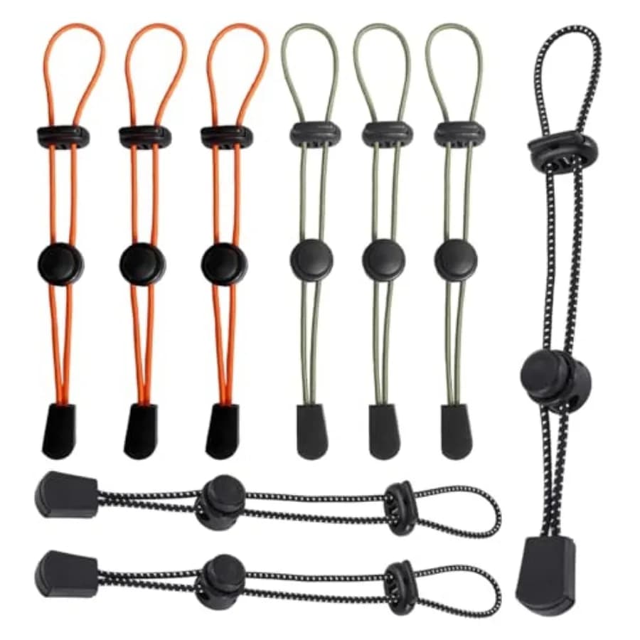 9PCS 8.3 Inch Elastic Rope Fasteners Backpack Accessories for Organizing Gear Trekking Pole Camping Equipment Fishing Hunting