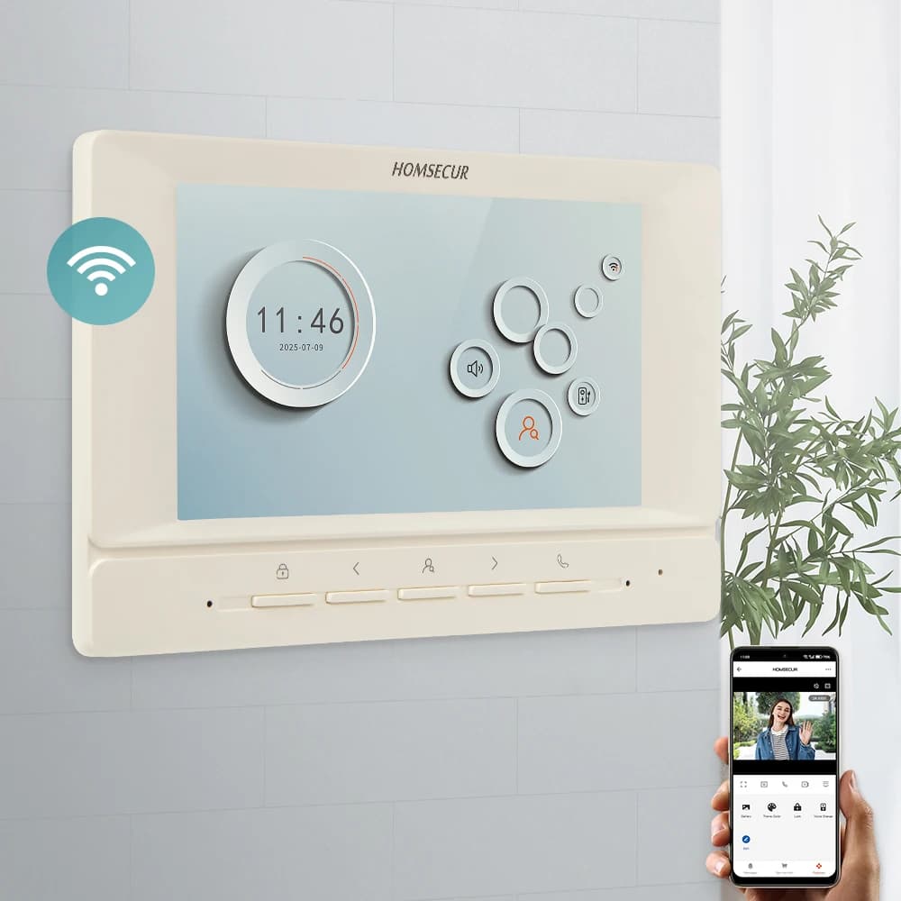 HOMSECUR XM718D Monitor Interno con App Tuya per Videocitofono HDS