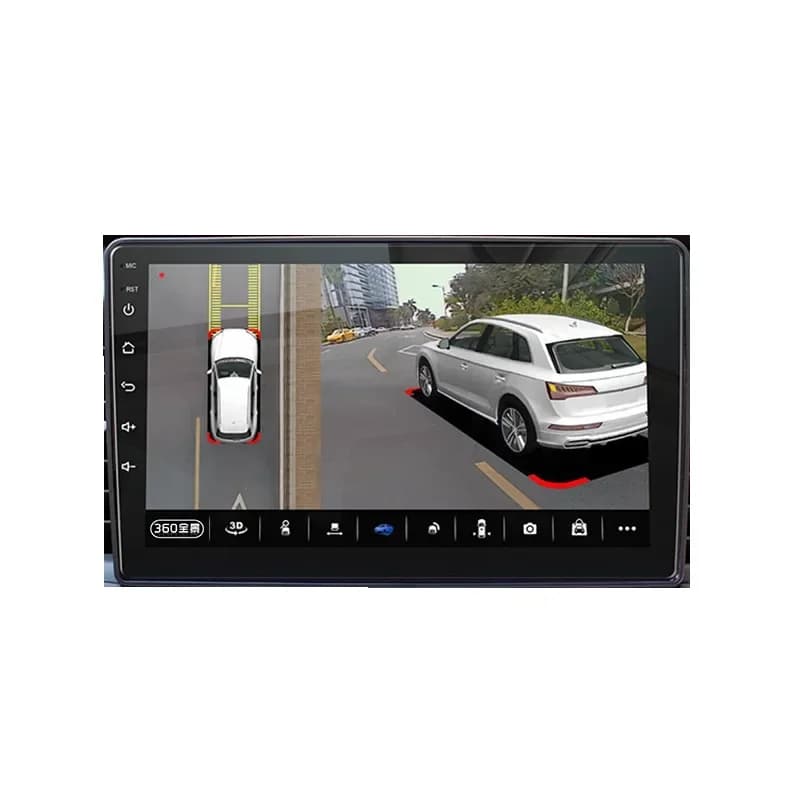 Dash Cam 360 Degree HD without Reverse Image System for Blind Spots 3D Navigation Large Screen Android Device All in One