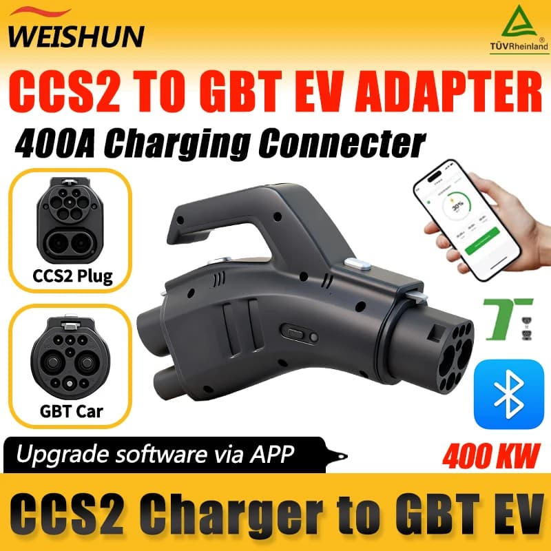 Adattatore EV a ricarica rapida CCS2 a GBT DC Connettore per caricabatterie per veicoli elettrici per adattatore per auto elettrica da 400A CCS2 a GBT