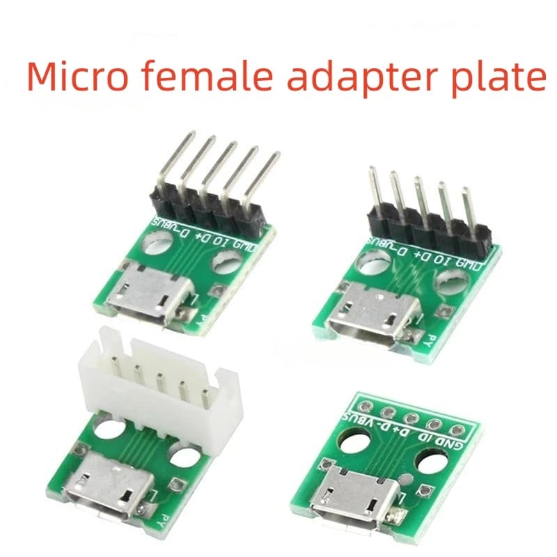 1/5/10PCS Micro USB female connector DIP-5P card microphone adapter Android phone power cable module