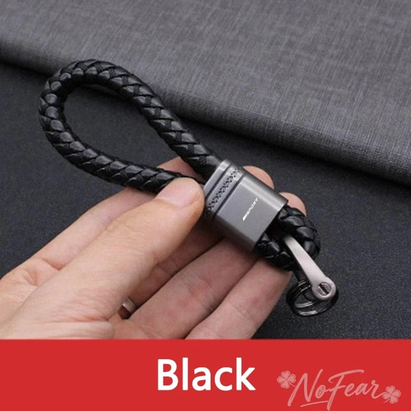 Leather Keyring Braided with Metal Ring for BMW Series 3 5 G30 G20 F30 F10 E90 E60 X1 X3 E70 F15 F48 Accessories