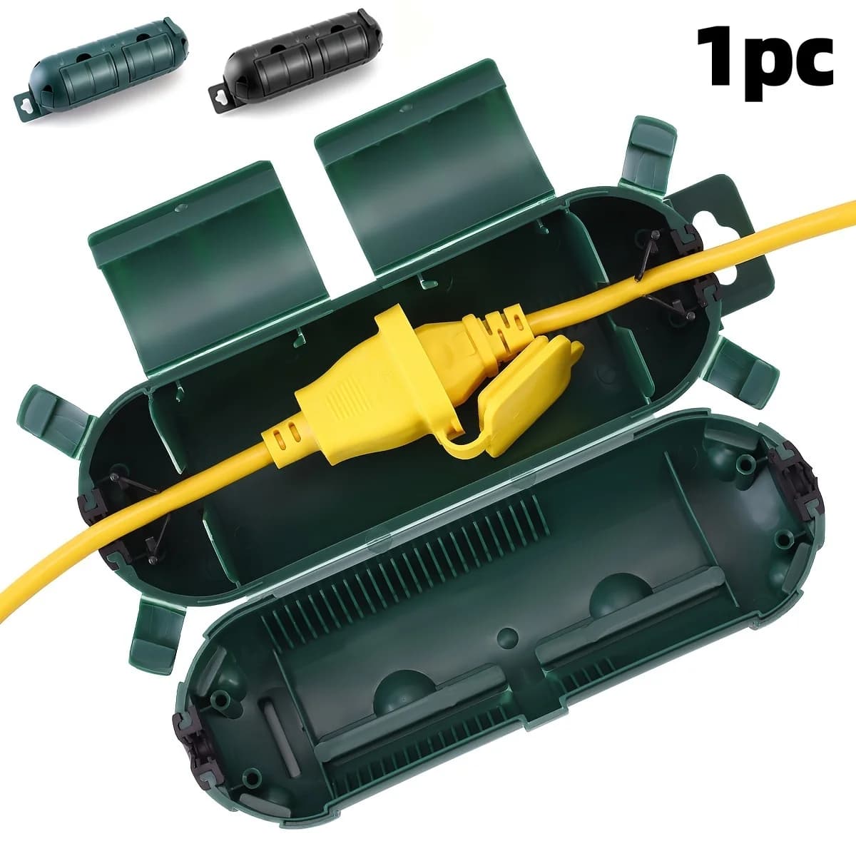 Outdoor Extension Cord Safety Cover, Water Resistant Weatherproof Connection Box for Christmas Holiday Lights