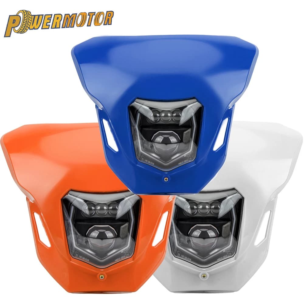Per KTM Moto Pit Bike LED Hi/Lo Fascio Faro DRL Motocross Faro Piastra 125 150 200 250 300 350 450 500 Enduro