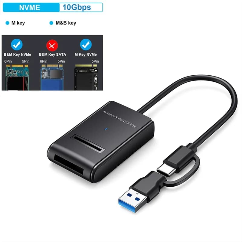 Cavo per disco rigido NVME M. 2 Tipo C 3.2 USB3.0 M. 2 Lettore SSD Disco rigido esterno M. 2 2230 2242 2260 2280 22110