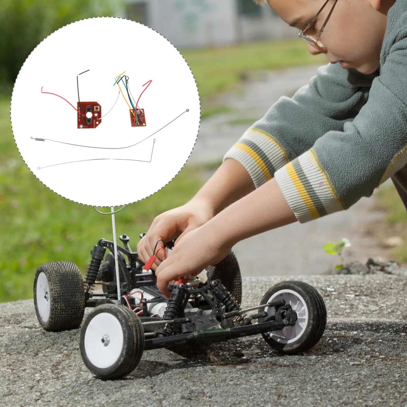 2 Set di Moduli di Controllo Remoto a Due Canali, Mini Compatti per Esperimenti Scientifici, Assemblaggio di Circuiti Elettronici Fai-da-Te, Ricevitore per Auto RC