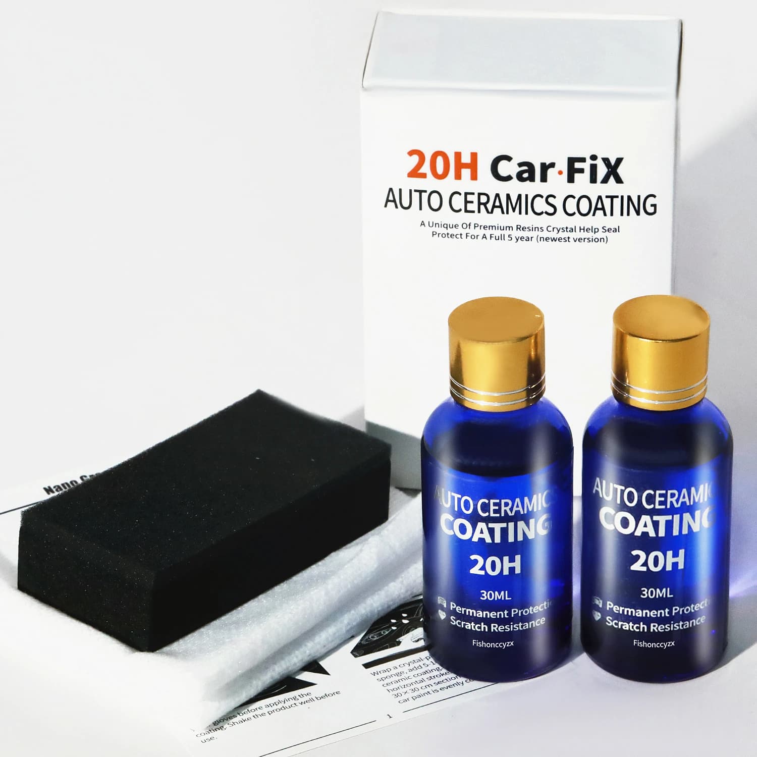 2 pezzi 20H ceramica per smalto per auto rivestimento in ceramica liquida rivestimento in vetro idrofobico vernice pellicola protettiva cura anti-graffio cera automatica